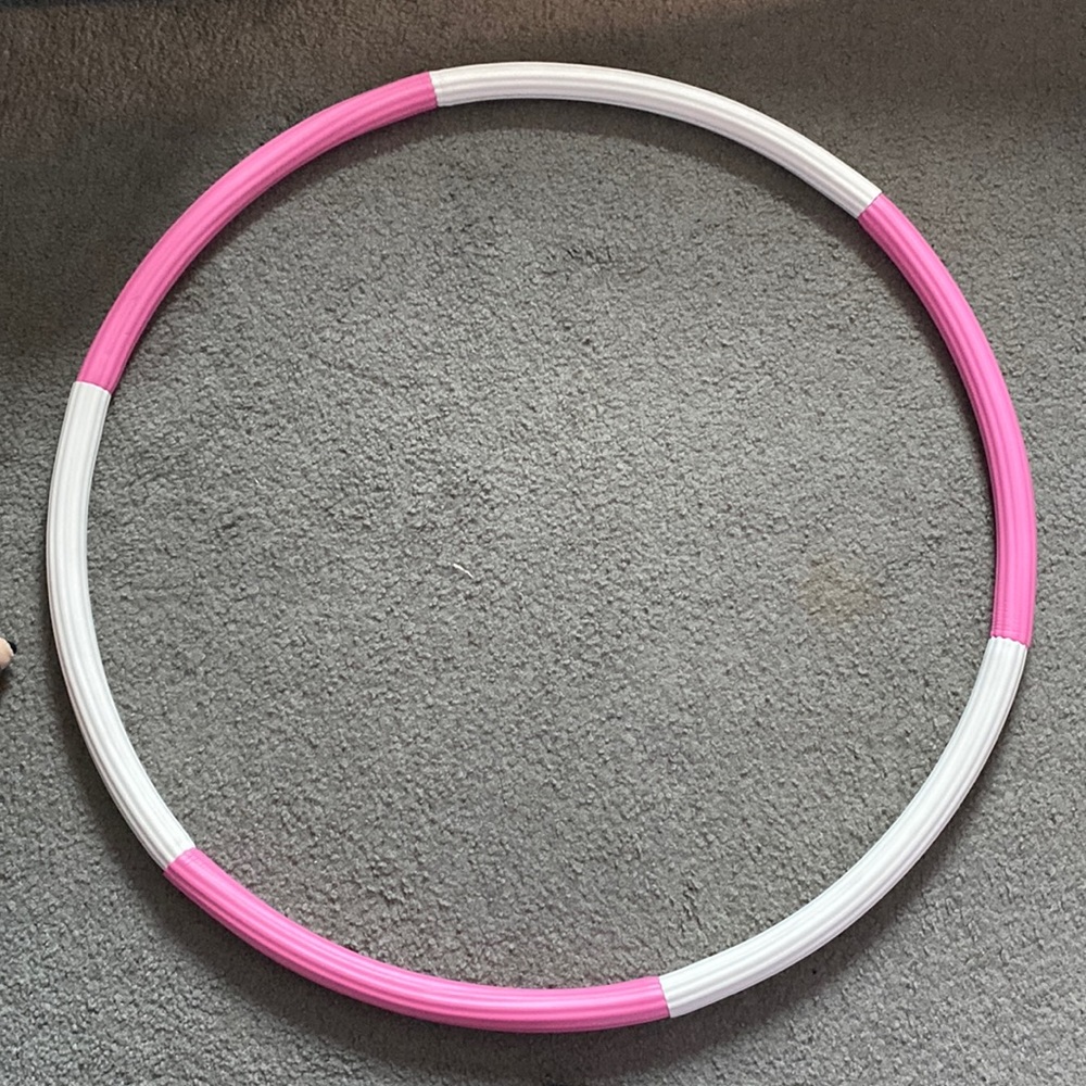 Weighted Hoola Hoop Pink & White